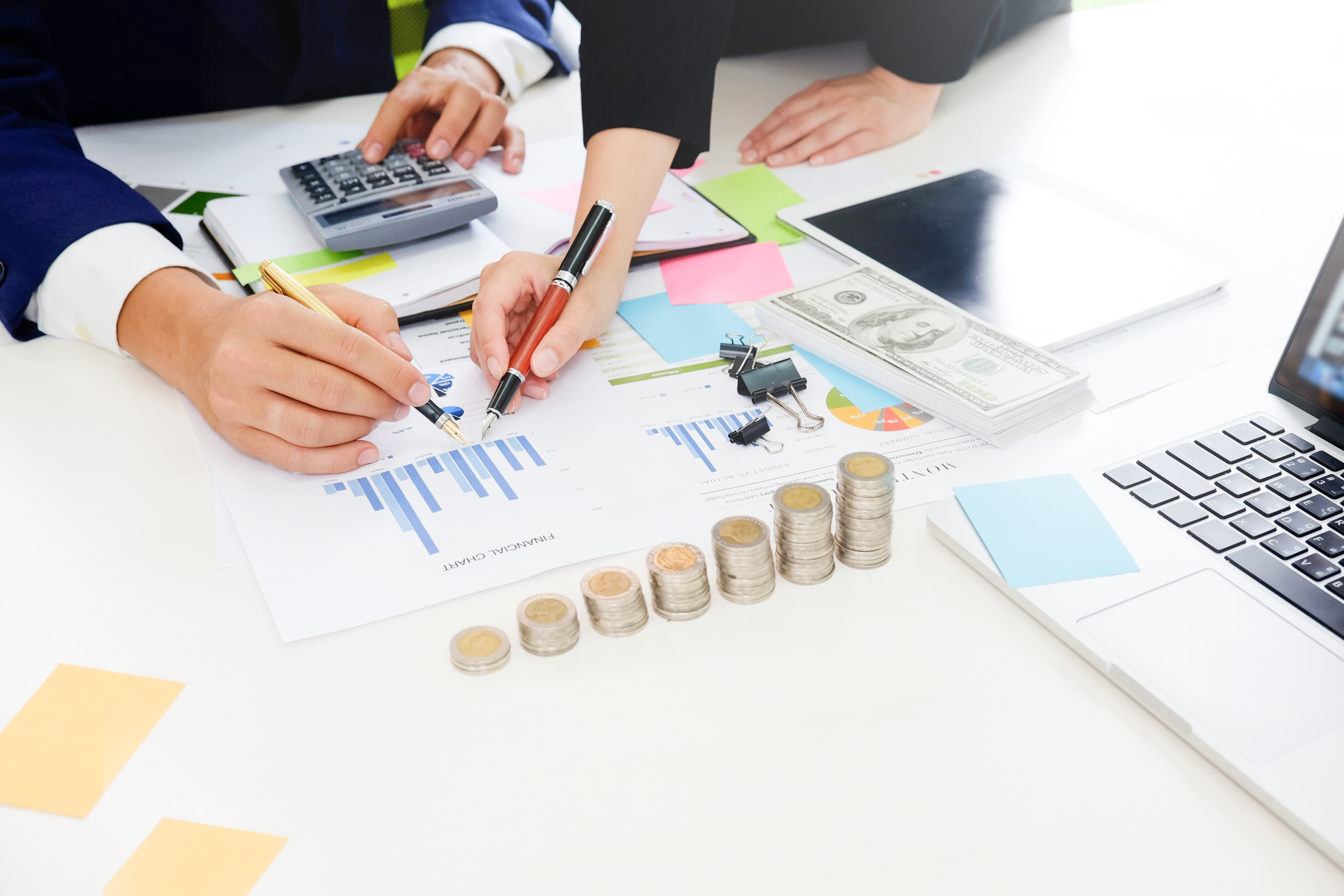 Business Adviser Analyzing Financial,Financial Planning Business